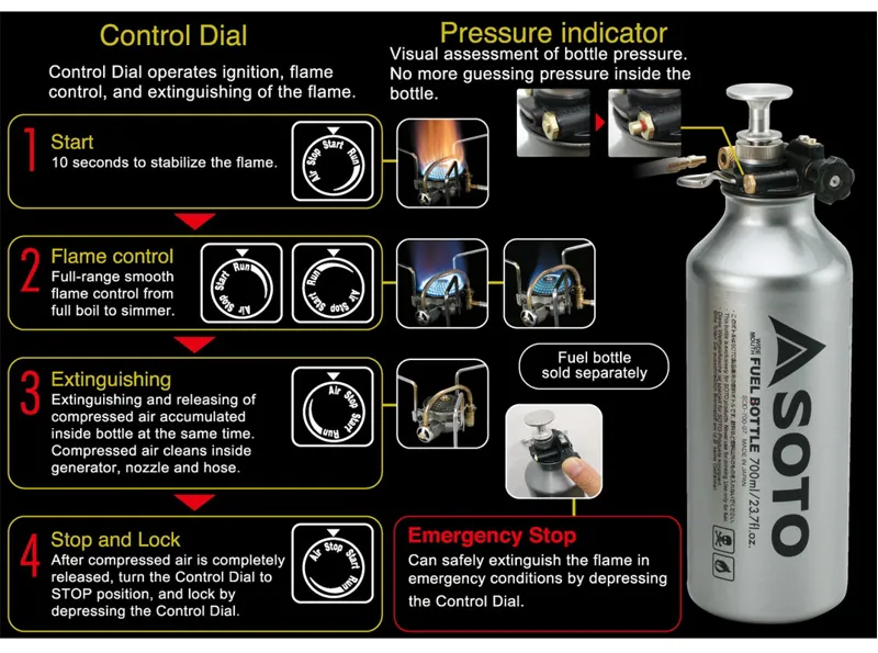Soto Muka Stove with 700ml Bottle-4