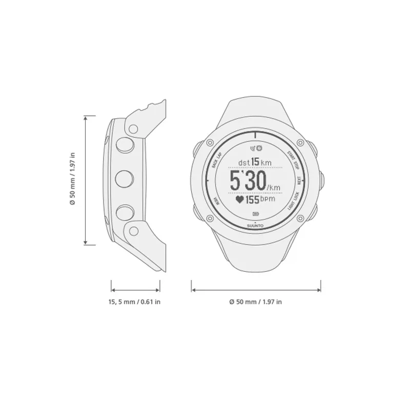 Suunto Ambit2 S HR GPS Sports Watch Graphite-6