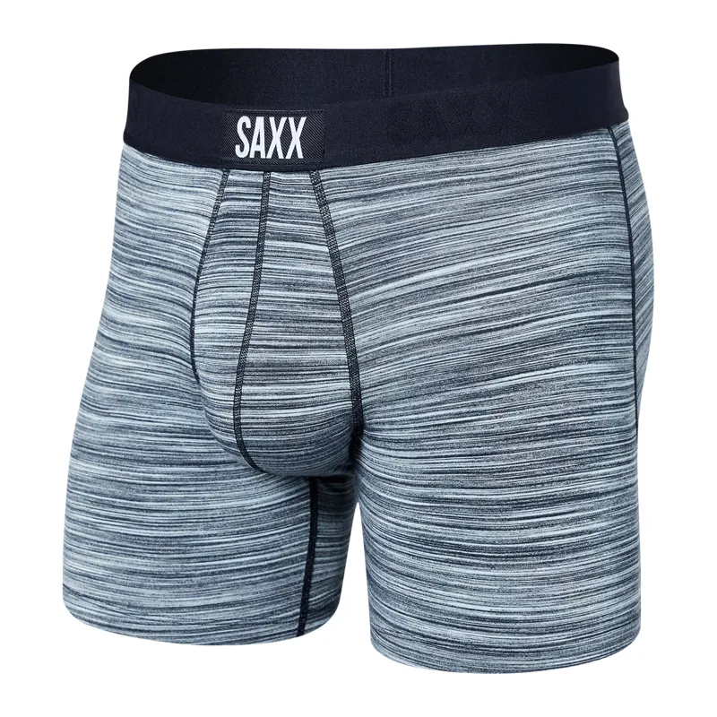 SAXX Mens Vibe Boxer Brief SpaceDye Heather/Blue