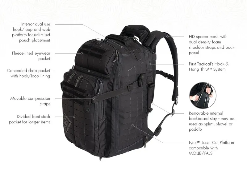 First Tactical Tactix 1-Day Plus Backpack Black-6
