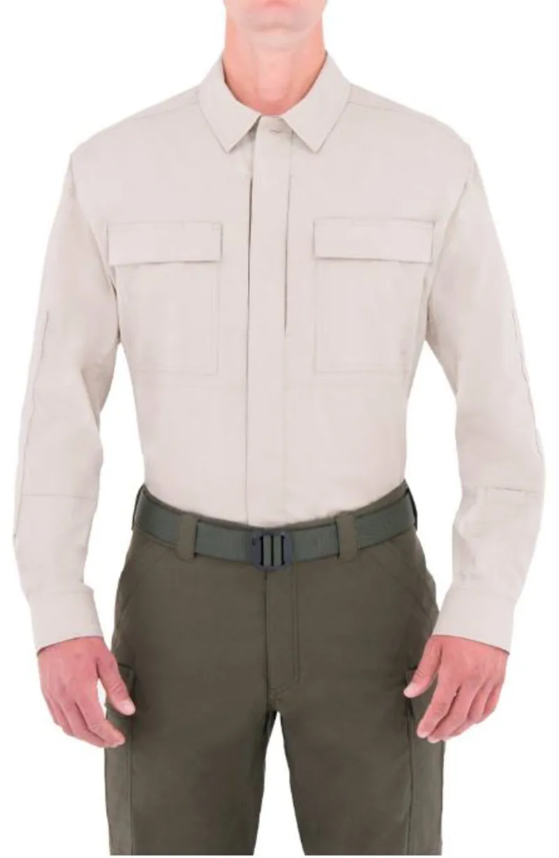 First Tactical Mens Tactix Long Sleeve BDU Shirt Khaki