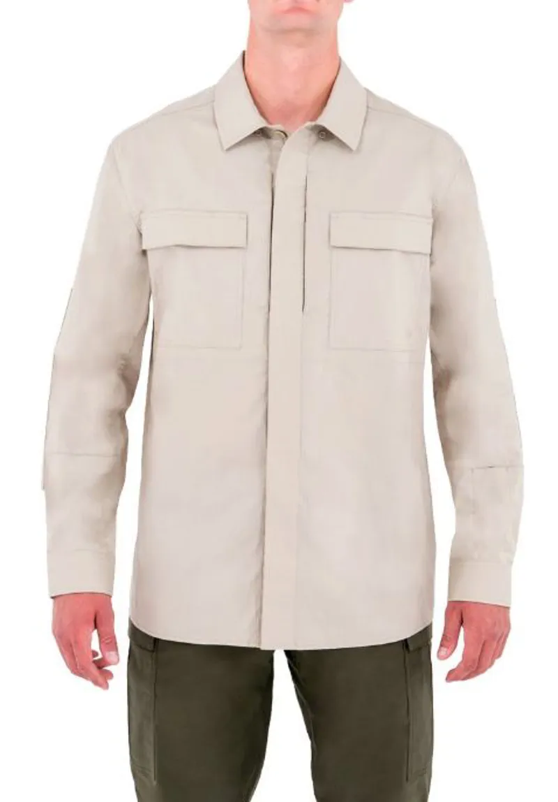 First Tactical Mens Tactix Long Sleeve BDU Shirt Khaki-2