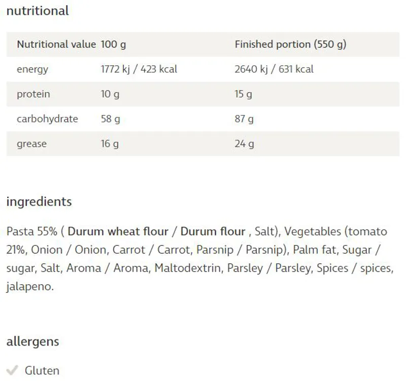 Bla Band Pasta With Tomato And Garlic Freeze Dried-1