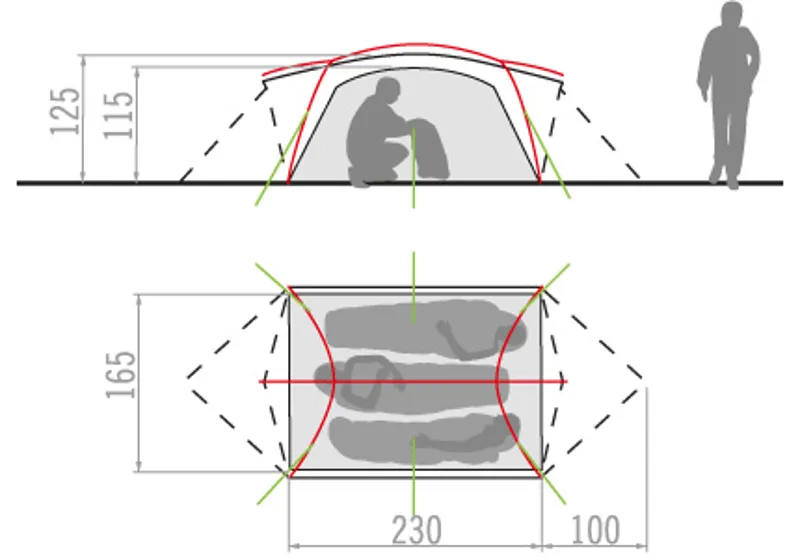 Vaude Mark L 3 Person Tent Green-1