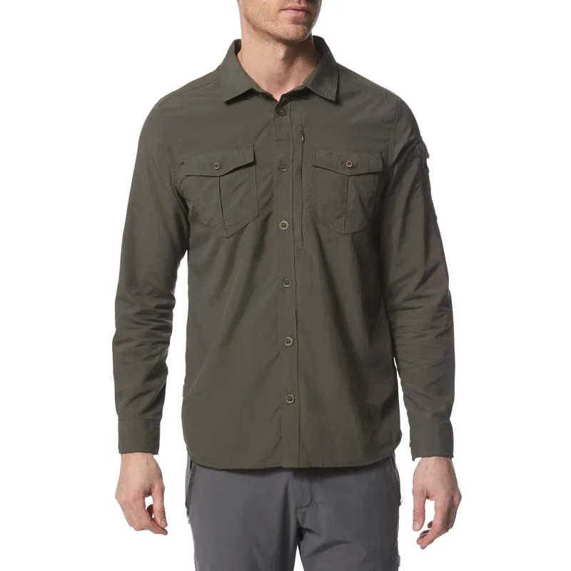 Craghoppers Mens NosiLife Adventure II LS Shirt Dark Khaki-3