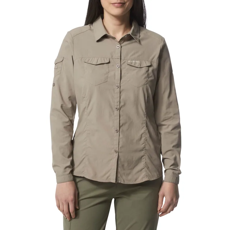 Craghoppers Womens NosiLife Adventure II LS Shirt Mushroom-1