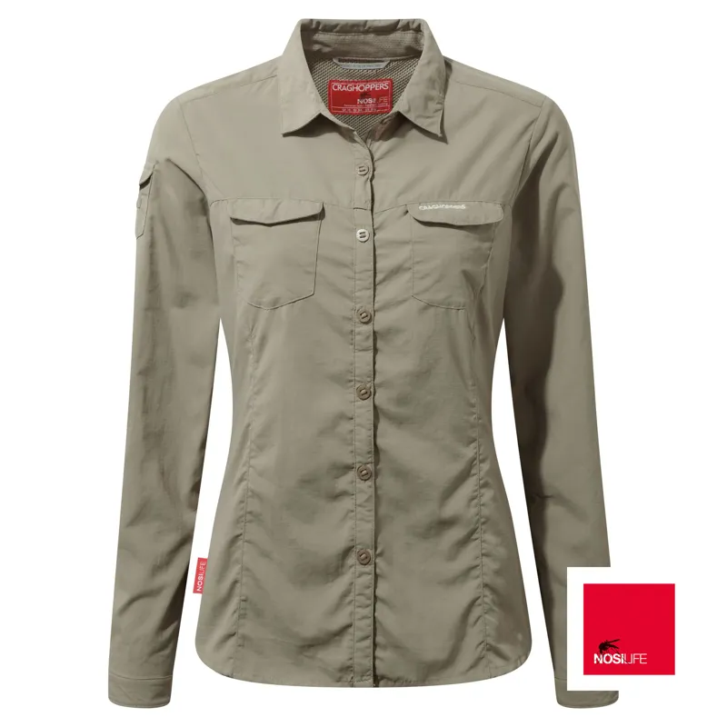 Craghoppers Womens NosiLife Adventure II LS Shirt Mushroom