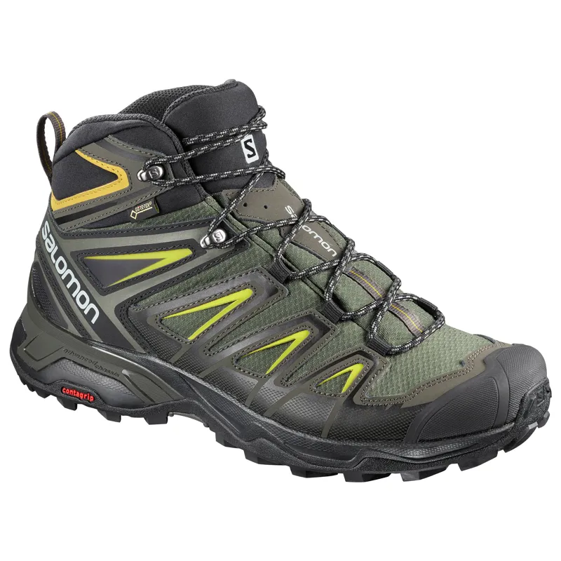 Salomon Mens X Ultra 3 Mid Wide GTX Castor Grey/Black