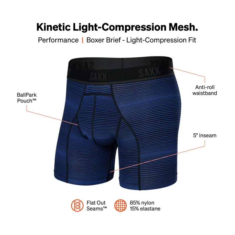 SAXX Men's Kinetic Boxers Stripe Blue-2