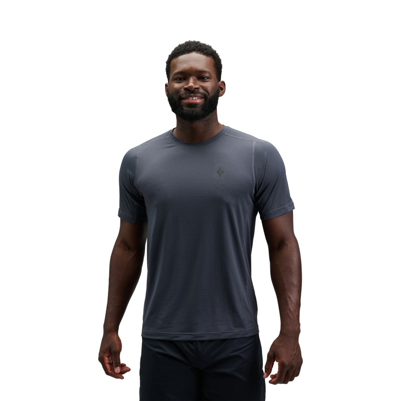 Black Diamond Mens Distance SS Tech Tee Charcoal-1