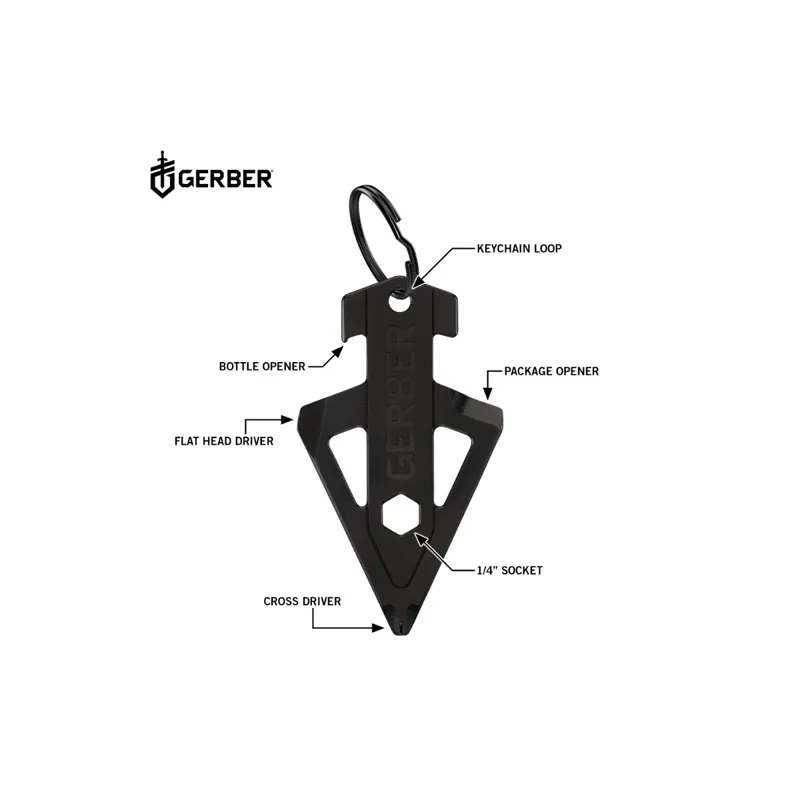 Gerber Broadhead Keychain Tool Black-2