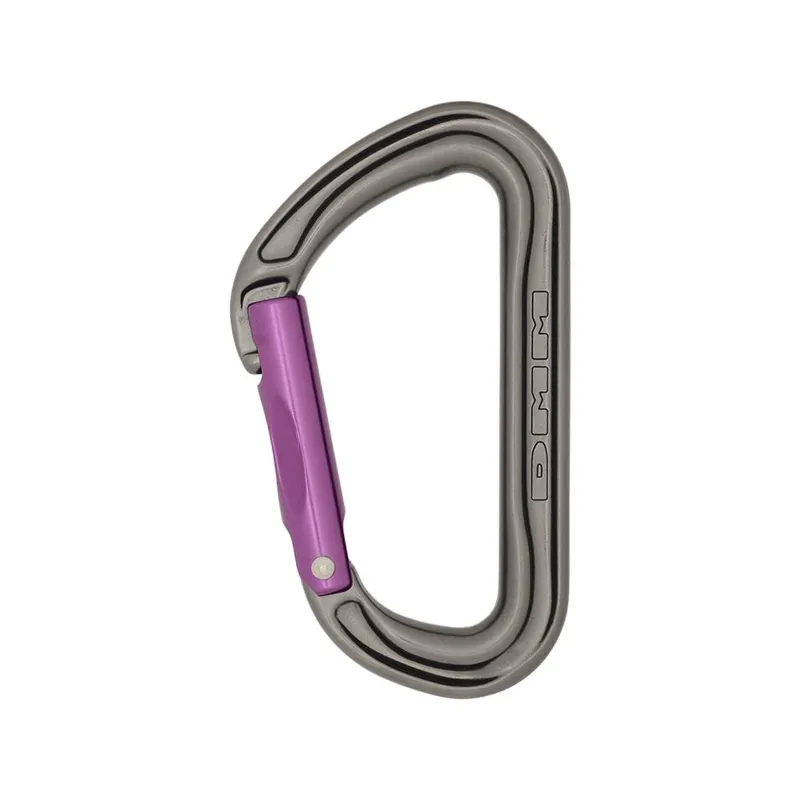 DMM Shadow Straight Gate Carabiner Titanium/Purple