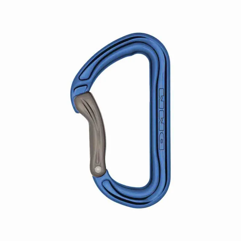 DMM Shadow Bent Gate Carabiner Titanium/Blue