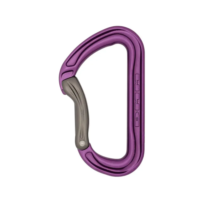 DMM Shadow Bent Gate Carabiner Titanium/Purple