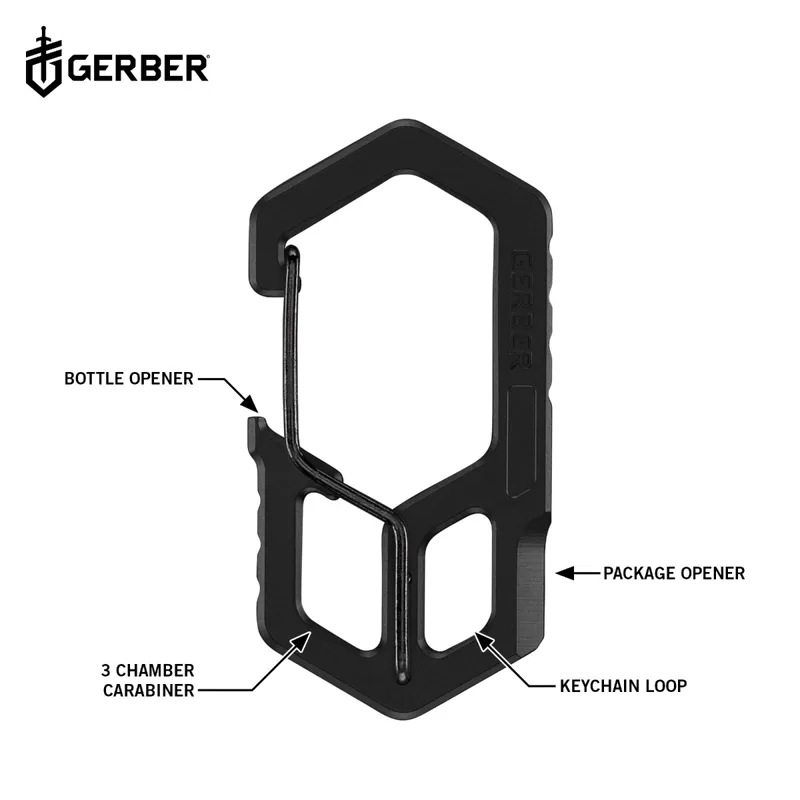 Gerber Carabiner Keychain Tool Black-2
