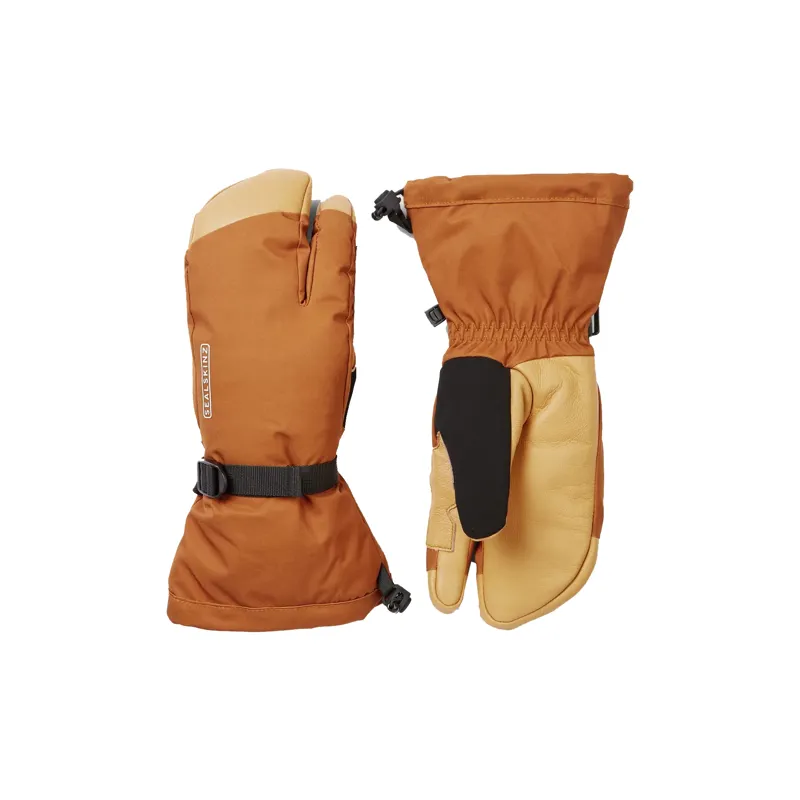 Sealskinz Men's Congham 3-Finger Gloves Orange
