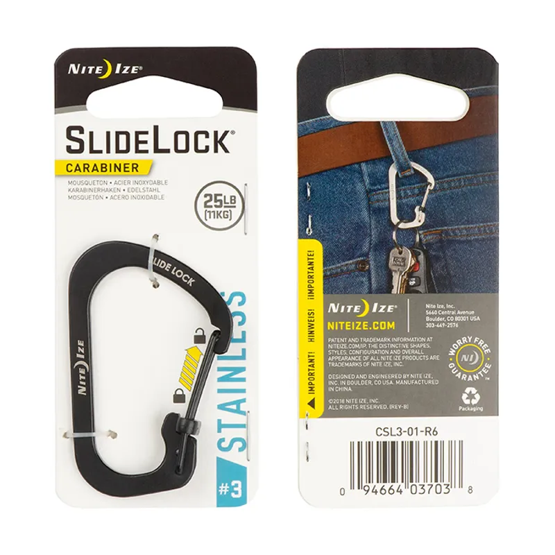 NiteIze SlideLock Carabiner 3 Black