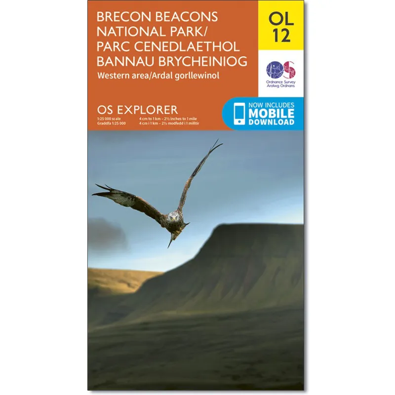 OS Explorer Map OL12 Brecon Beacons National Park West