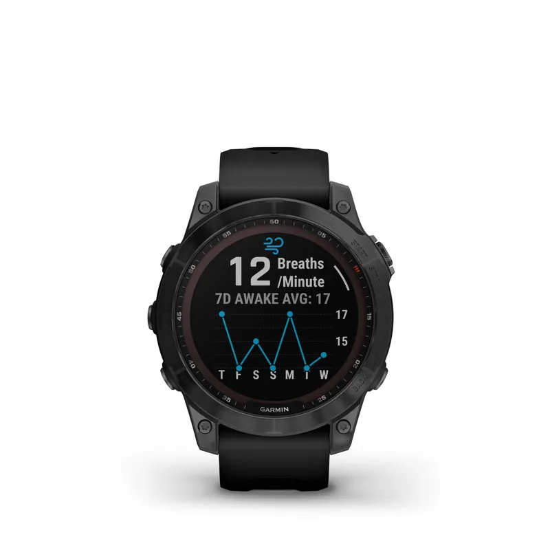 Garmin Fenix 7 Sapphire Solar Black DLC Titanium with Black Band-8