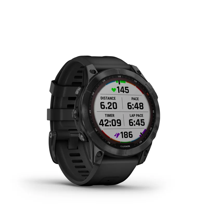 Garmin Fenix 7 Sapphire Solar Black DLC Titanium with Black Band-5