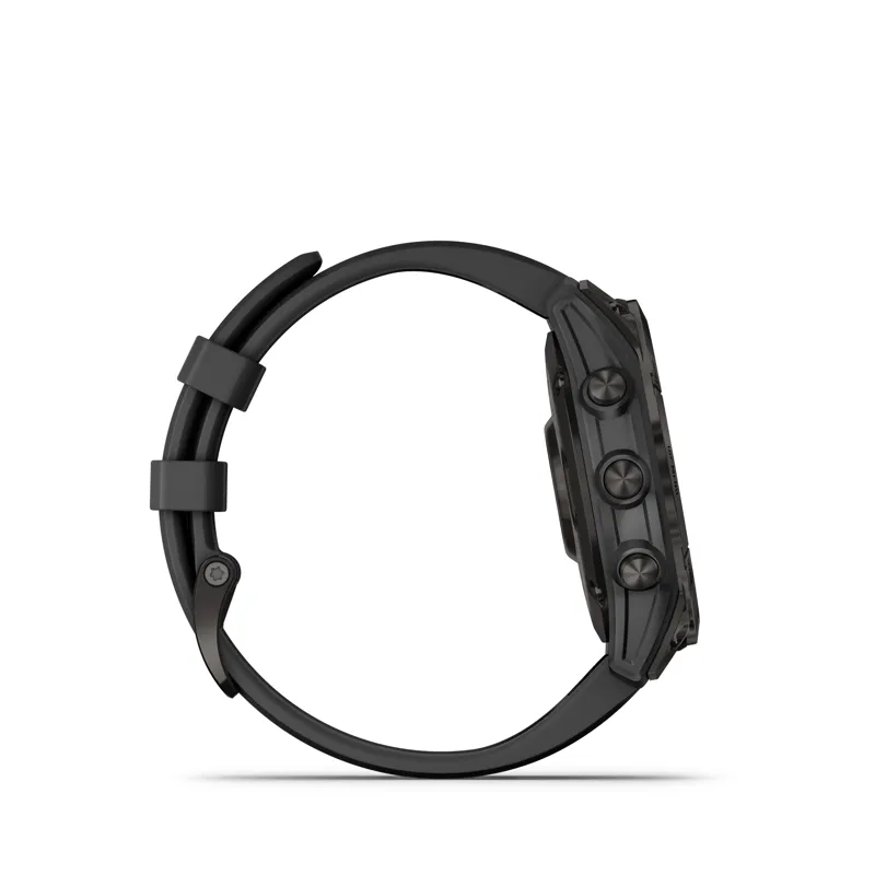 Garmin Fenix 7 Sapphire Solar Black DLC Titanium with Black Band-1