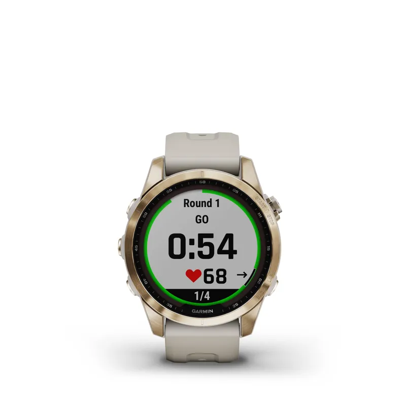 Garmin Fenix 7S Sapphire Solar Cream Gold with Light Sand Band-7