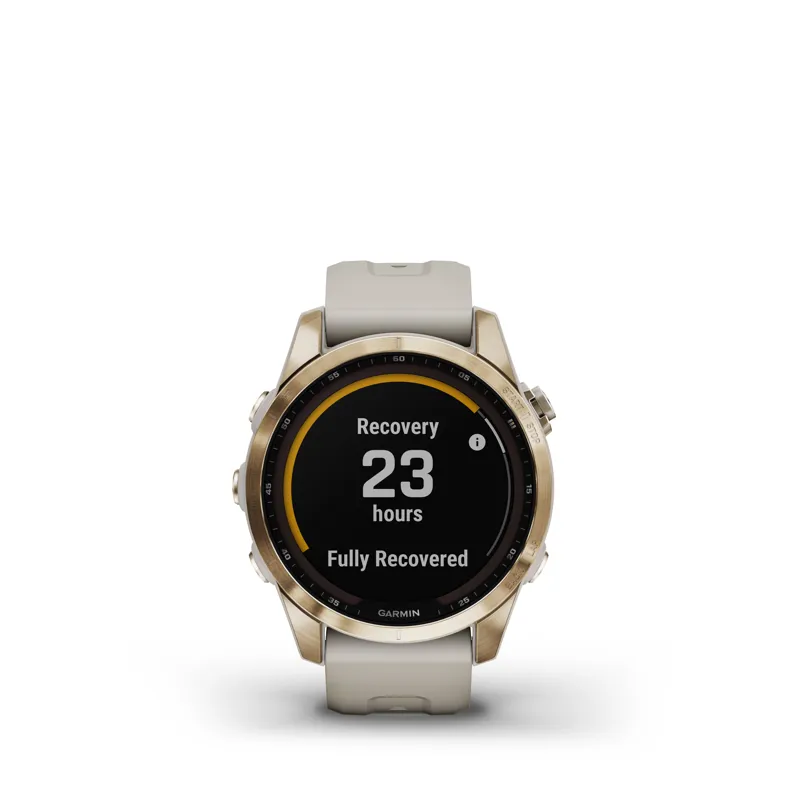 Garmin Fenix 7S Sapphire Solar Cream Gold with Light Sand Band-8