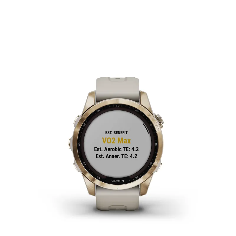 Garmin Fenix 7S Sapphire Solar Cream Gold with Light Sand Band-5