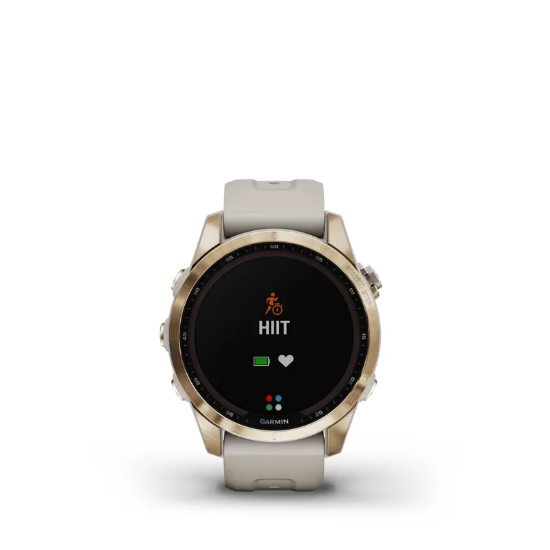 Garmin Fenix 7S Sapphire Solar Cream Gold with Light Sand Band-6