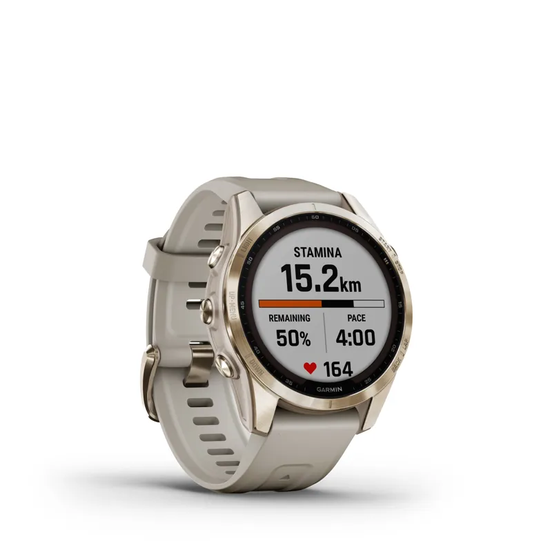 Garmin Fenix 7S Sapphire Solar Cream Gold with Light Sand Band-10