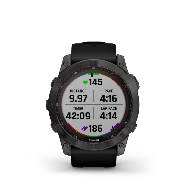 Garmin Fenix 7X Sapphire Solar Black DLC Titanium with Black Band-3