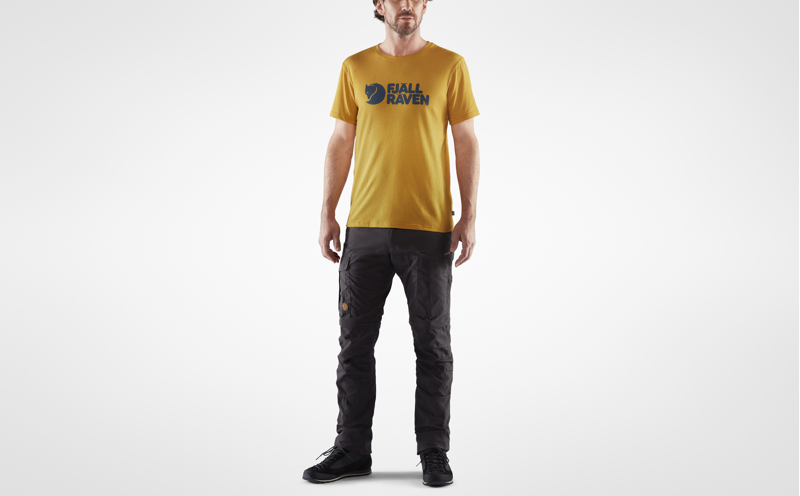 Fjallraven Mens Logo T-Shirt Ochre-2