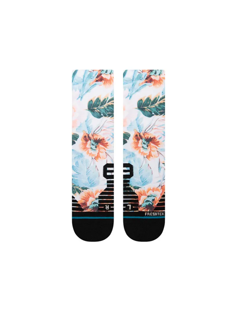 STANCE Women's Flowerful Crew Socks White-1