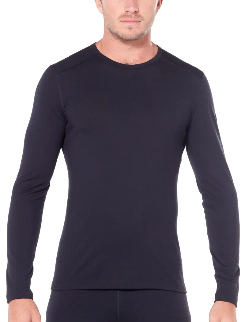 Icebreaker Mens 200 Oasis LS Crewe Black-1