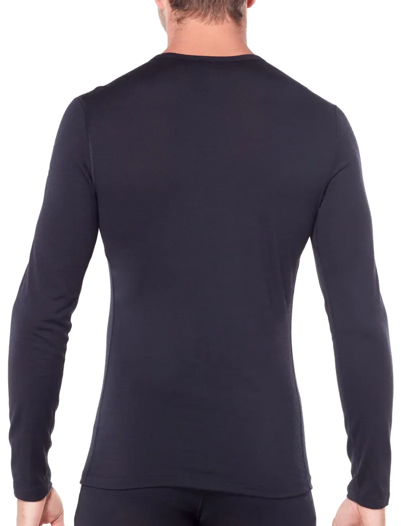 Icebreaker Mens 200 Oasis LS Crewe Black-2