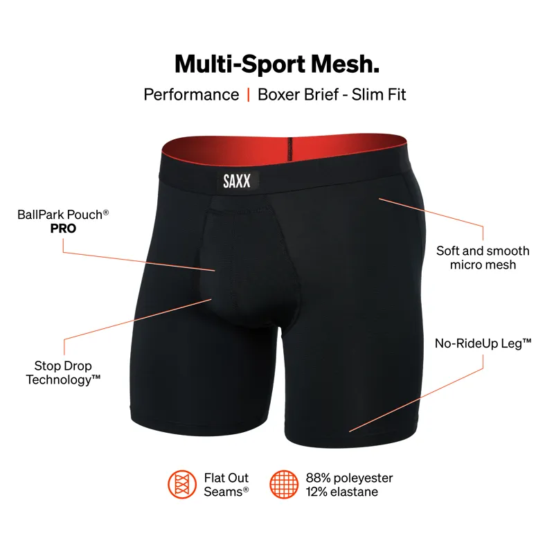 SAXX Men's Multi-Sport Boxer Briefs Black-2