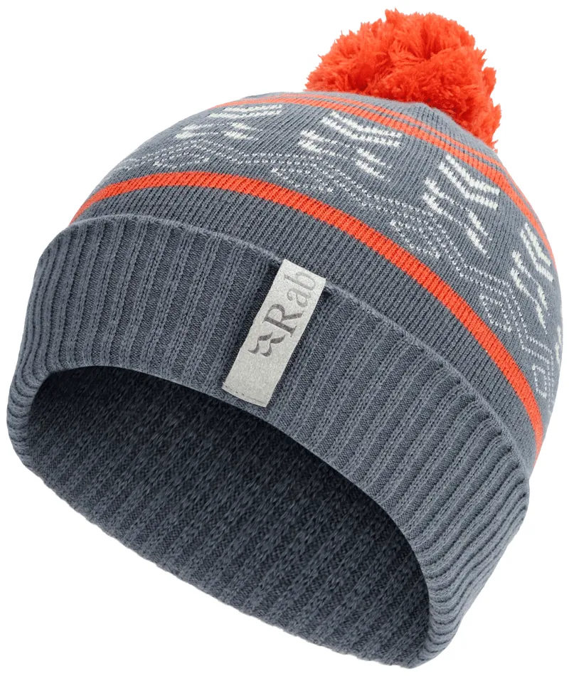 Rab Khroma Bobble Beanie Orion Blue/Red Grapefruit