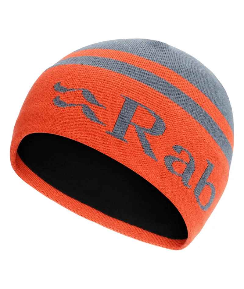 Rab Logo Band Beanie Orion Blue/Red Grapefruit