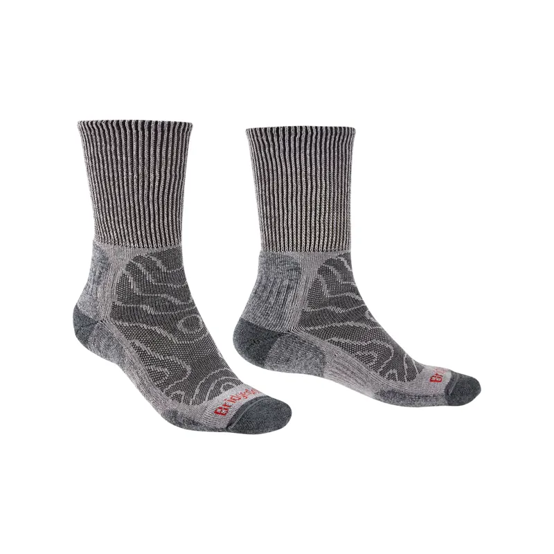 Bridgedale Mens Hike Lightweight Merino Comfort Boot Sock Grey