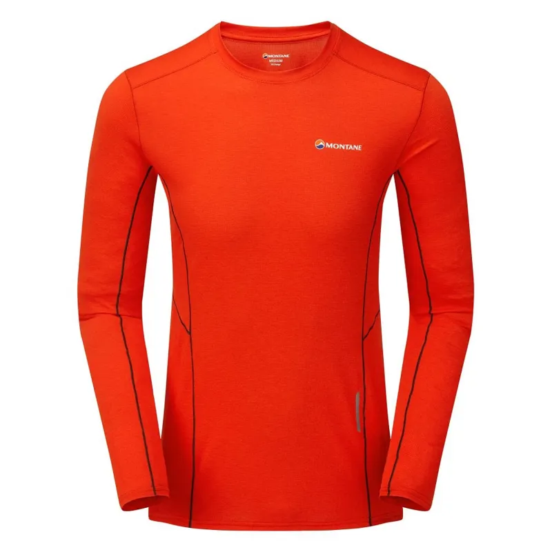 Montane Mens Sabre Long Sleeve T-Shirt Flag Red