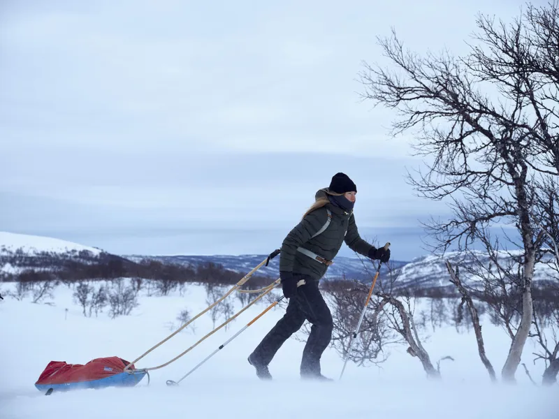 Fjallraven Women's Exped Pack Down Hoody Mustard Yellow-11