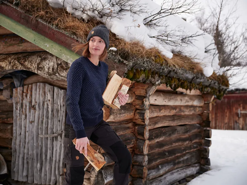 Fjallraven Womens Ovik Nordic Sweater Chalk-6