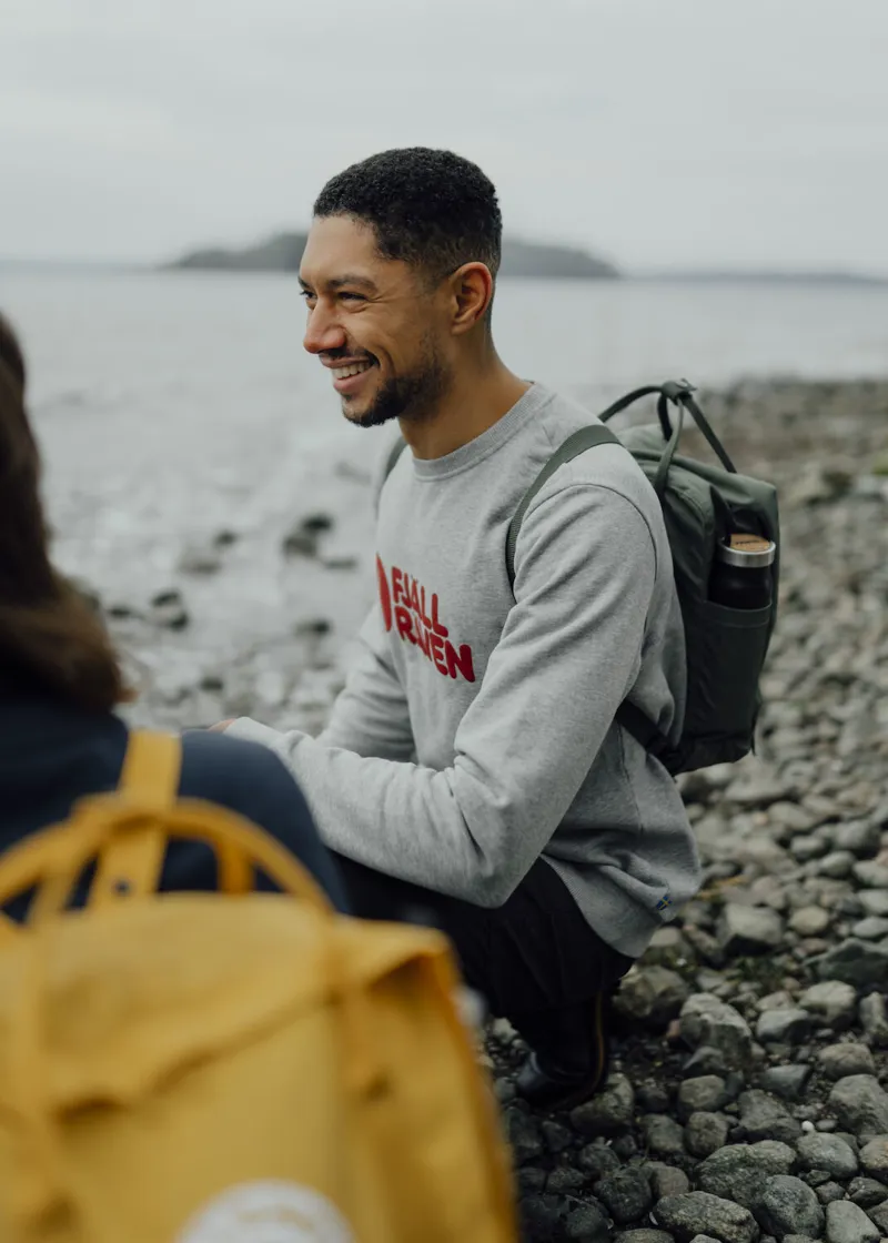 Fjallraven Mens Fjallraven Logo Sweater Mustard Yellow-10