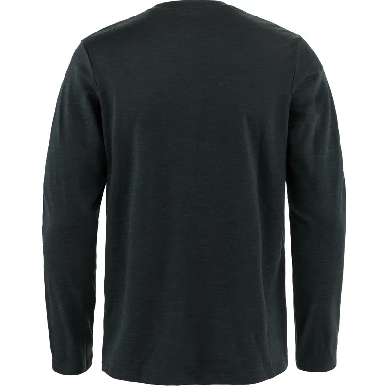 Tierra Men's Wool LS T-Shirt Black-1