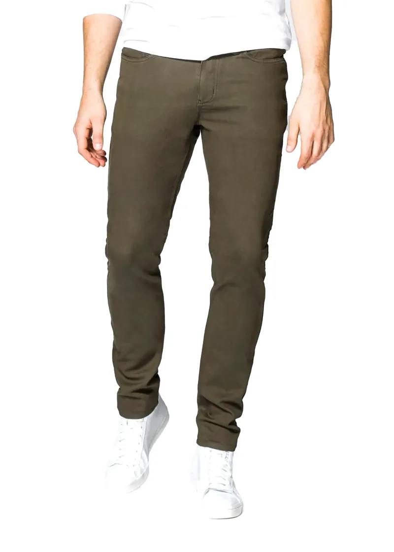 Duer Mens No Sweat Pant Slim Army Green