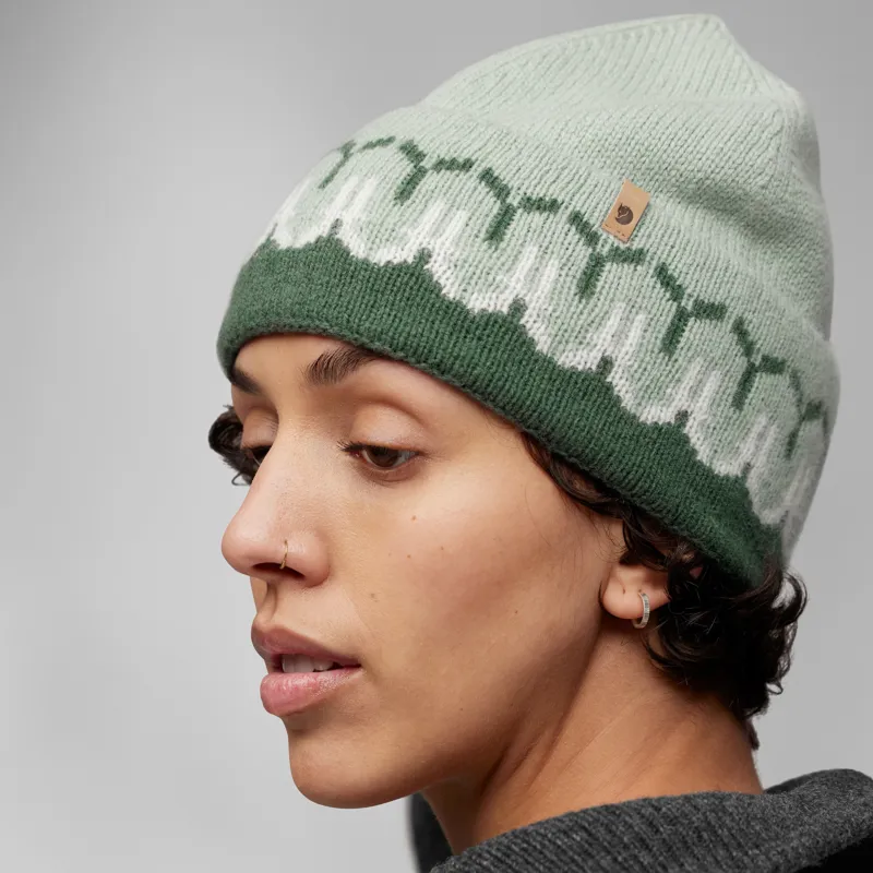 Fjallraven Ovik Path Knit Beanie Chalk White/Grey-3