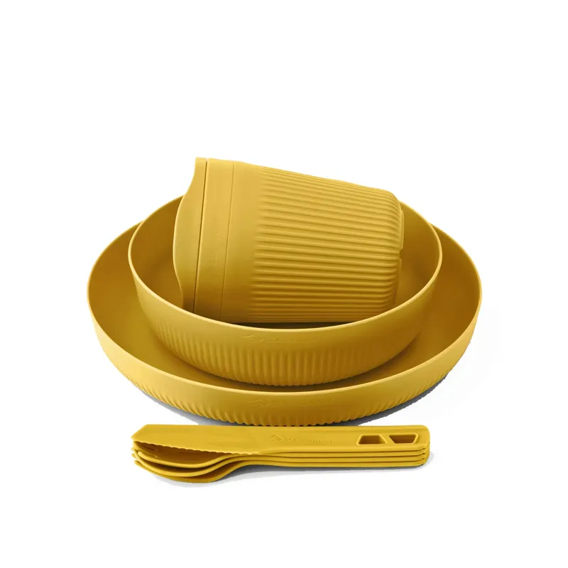 Sea to Summit Passage Dinnerware Set Seven-Piece Yellow