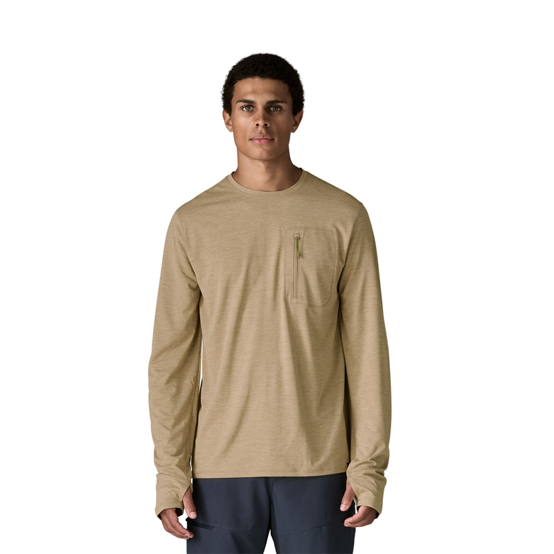 Patagonia Men's Long Sleeve Cap Cool Shirt Seabird Grey X-Dye-1