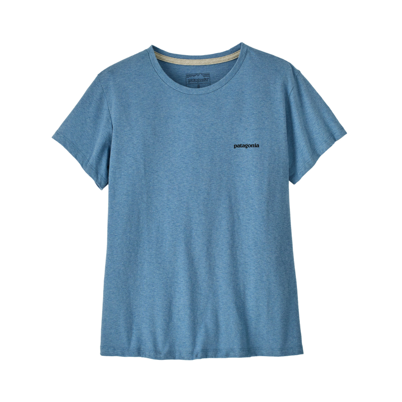 Patagonia Womens P-6 Logo Responsibili-Tee Shore Blue
