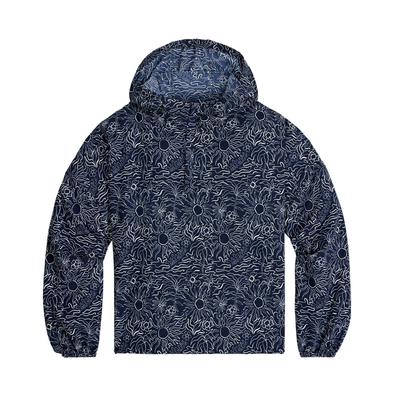 Royal Robbins Womens Salathe Sun Hoodie Naval Solar Pattern